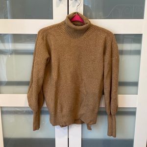 French Connection - Camel Balloon Sleeve Turtleneck